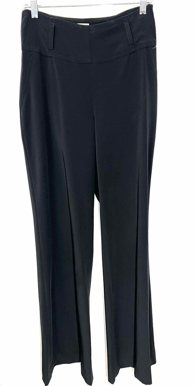 People Like Frank Size 6 Black Solid Wide Leg Designer Pants